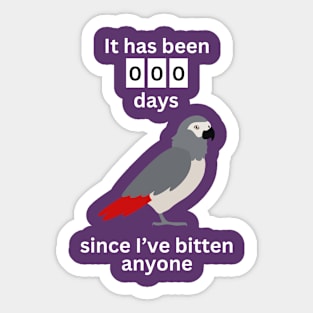 0 Days Bitten Anyone Sticker